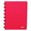 Atoma Trendy geruit schrift A5 transparant rood 72 vel (4 x 8 mm)