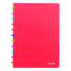Atoma Tutti Frutti geruit schrift A4 transparant rood 72 vel (4 x 8 mm) 4537404 405281