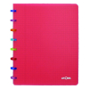 Atoma Tutti Frutti geruit schrift A5 transparant rood 72 vel (4 x 8 mm) 4536104 405266