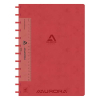Aurora Adoc gelinieerd schrift met liniaal A4 rood 72 vel