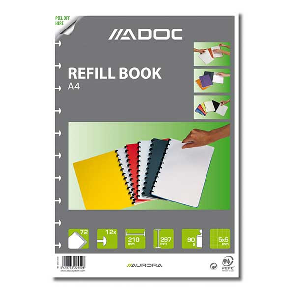 Aurora Adoc vulling voor schrift A4 geruit 5 mm 72 vel 6845.600 330040 - 1
