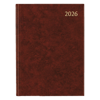 Aurora Business Florence weekagenda met halfuurindeling 2026 bordeaux (1 week per 2 pagina's) 6-talig 330173