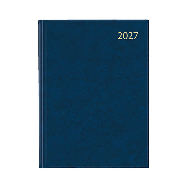 Aurora Business Florence weekagenda met halfuurindeling 2027 blauw (1 week per 2 pagina's) 6-talig 440172 - 1