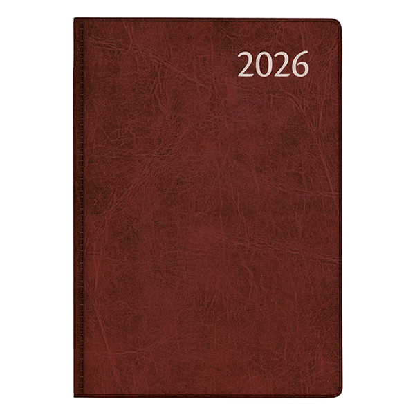 Aurora Classic7 Luna weekagenda 2026 bordeaux (1 week per 2 pagina) 4-talig 330148 - 1