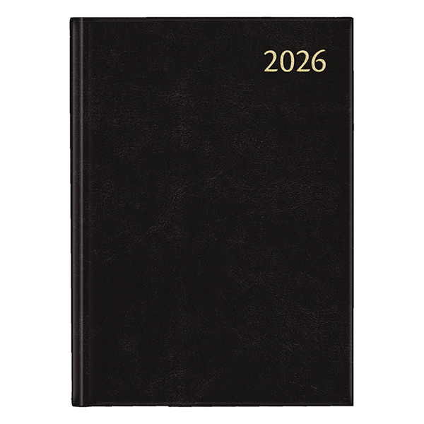 Aurora Concerto Florence groepspraktijkagenda met kwartierindeling 2026 zwart (1 dag per 2 pagina's) 6-talig 330170 - 1