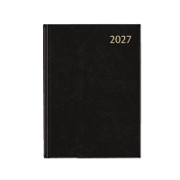 Aurora Concerto Florence groepspraktijkagenda met kwartierindeling 2027 zwart (1 dag per 2 pagina's) 6-talig 440170