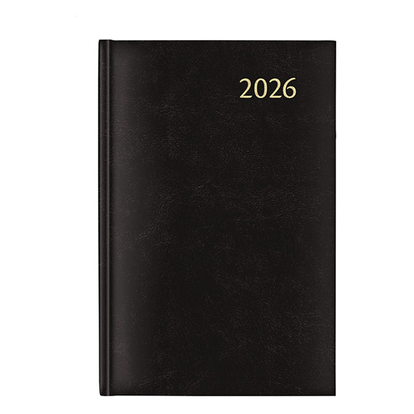 Aurora Daily de Luxe Florence dagagenda met halfuurindeling 2026 zwart (1 dag per pagina) 6-talig 330140 - 1