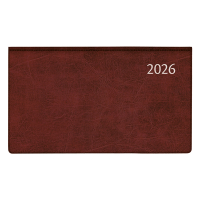 Aurora Novoplan Perl Luna weekagenda met uurindeling 2026 bordeaux (1 week per 2 pagina's) 6-talig 330155