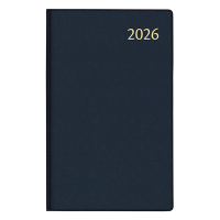 Aurora Technica Geruit Seta aannemeragenda met halfuurindeling 2026 blauw (1 dag per pagina) 4-talig 330152