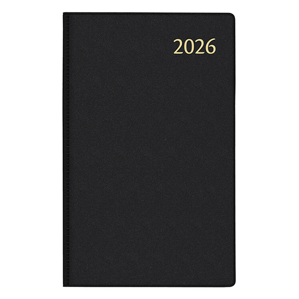 Aurora Technica Geruit Seta aannemeragenda met halfuurindeling 2026 zwart (1 dag per pagina) 4-talig 330151 - 1