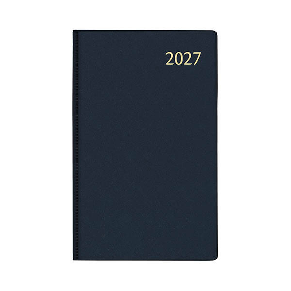 Aurora Technica Geruit Seta aannemeragenda met halfuurindeling 2027 blauw (1 dag per pagina) 4-talig 440152 - 1