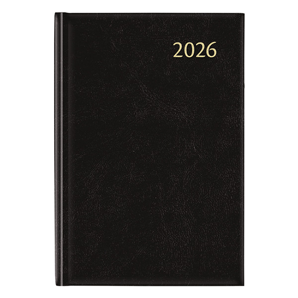 Aurora Universe Florence weekagenda met uurindeling 2026 zwart (1 week per 2 pagina's) 6-talig 330141 - 1