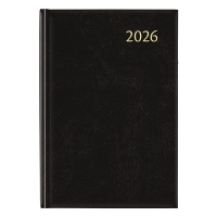 Aurora Universe Florence weekagenda met uurindeling 2026 zwart (1 week per 2 pagina's) 6-talig 330141