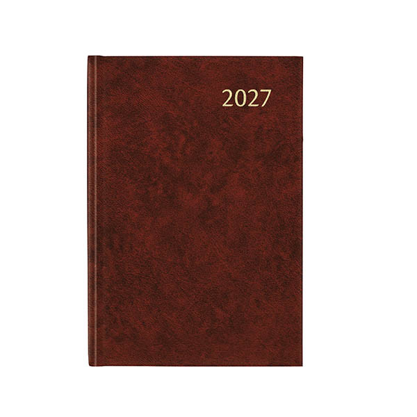 Aurora Universe Florence weekagenda met uurindeling 2027 bordeaux (1 week per 2 pagina's) 6-talig 440143 - 1