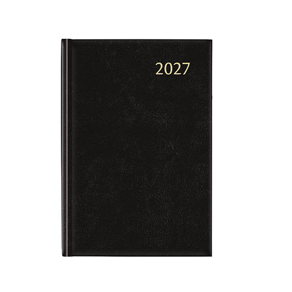 Aurora Universe Florence weekagenda met uurindeling 2027 zwart (1 week per 2 pagina's) 6-talig 440141 - 1