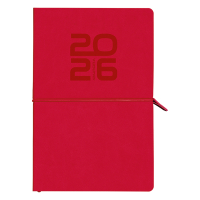 Aurora Universe Tesoro weekagenda met uurindeling 2026 rood (1 week per 2 pagina's) 6-talig 330128