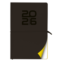 Aurora Universe Tesoro weekagenda met uurindeling 2026 zwart (1 week per 2 pagina's) 6-talig 330129
