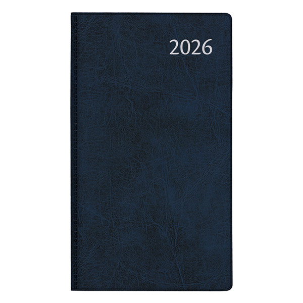 Aurora Visuplan Luna weekagenda met uurindeling 2026 blauw (1 week per 2 pagina's) 6-talig 330158 - 1
