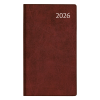 Aurora Visuplan Luna weekagenda met uurindeling 2026 bordeaux (1 week per 2 pagina's) 6-talig 330156