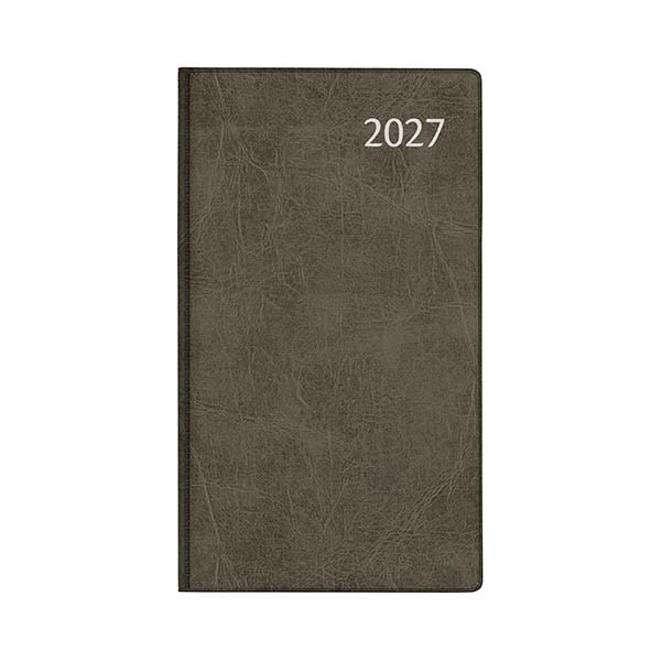 Aurora Visuplan Luna weekagenda met uurindeling 2027 zwart (1 week per 2 pagina's) 6-talig 440157 - 1