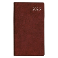 Aurora Visuplan Perl Luna weekagenda met uurindeling 2026 bordeaux (1 week per 2 pagina's) 6-talig 330159