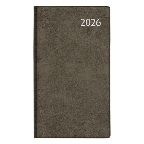 Aurora Visuplan Perl Luna weekagenda met uurindeling 2026 zwart (1 week per 2 pagina's) 6-talig 330160 - 1