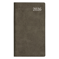 Aurora Visuplan Perl Luna weekagenda met uurindeling 2026 zwart (1 week per 2 pagina's) 6-talig 330160