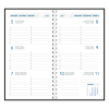 Aurora Visuplan Perl Luna weekagenda met uurindeling 2026 zwart (1 week per 2 pagina's) 6-talig 330160 - 2
