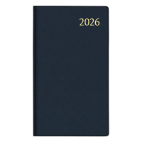 Aurora Visuplan Perl Seta weekagenda met uurindeling 2026 blauw (1 week per 2 pagina's) 6-talig 330163