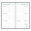 Aurora Visuplan Perl Seta weekagenda met uurindeling 2026 zwart (1 week per 2 pagina's) 6-talig 330162 - 2