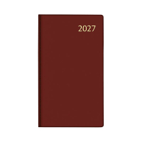 Aurora Visuplan Perl Seta weekagenda met uurindeling 2027 bordeaux (1 week per 2 pagina's) 6-talig 440164