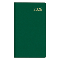 Aurora Visuplan Seta weekagenda met uurindeling 2026 groen (1 week per 2 pagina's) 6-talig 330123