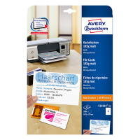 Avery A7 Zweckform C32254-25 systeemkaart wit 105 x 70 mm (200 stuks) C32254-25 212794