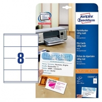 Avery A7 Zweckform C32254-25 systeemkaart wit 105 x 70 mm (200 stuks) C32254-25 212794