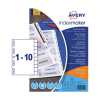 Avery IndexMaker L7410-10M bedrukbare kartonnen tabbladen A4 met 10 tabs (9-gaats)
