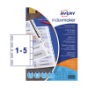 Avery IndexMaker L7410-5M bedrukbare kartonnen tabbladen A4 met 5 tabs (9-gaats) 01810061 212821