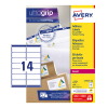 Avery L7163-250 adresetiketten A4 99,1 x 38,1 mm wit (3.500 etiketten)
