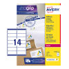 Avery L7163-40 adresetiketten A4 99,1 x 38,1 mm wit (560 etiketten) 212298 - 1
