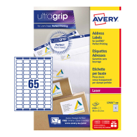 Avery L7651-100 adresetiketten A4 38,1 x 21,2 mm wit (6.500 etiketten) L7651-100 212100