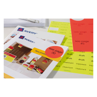 Avery L7651Y-100 NEON etiketten A4 38,1 x 21,2 mm geel (6.500 etiketten) L7651Y-100 212649