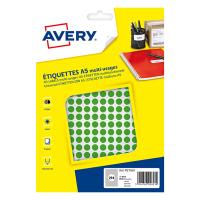 Avery PET08V markeringspunten Ø 8 mm groen (2.940 etiketten) AV-PET08V 212707