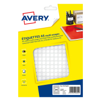 Avery PET08W markeringspunten Ø 8mm wit (2.940 etiketten) AV-PET08W 212708