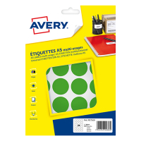 Avery PET30V markeringspunten Ø 30 mm groen (240 etiketten) AV-PET30V 212725
