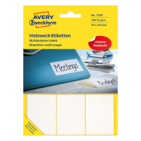Avery Zweckform 3329 multifunctionele etiketten 76 x 39 mm wit (192 etiketten) 3329 212210