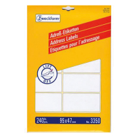 Avery Zweckform 3350 adresetiketten A4 95 x 47 mm wit (240 etiketten) L3350 212314