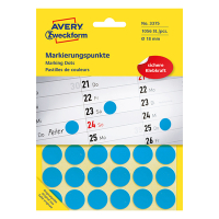 Avery Zweckform 3375 markeringspunten Ø 18 mm blauw (1.056 etiketten) 3375 212368