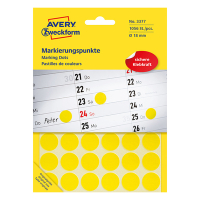 Avery Zweckform 3377 markeringspunten Ø 18 mm geel (1.056 etiketten) 3377 212376