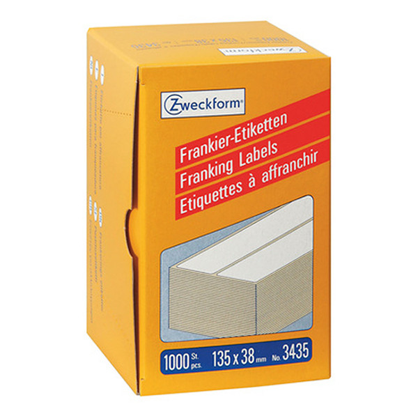 Avery Zweckform 3435 frankeeretiketten 135 x 38 mm wit (1000 etiketten) 3435 212224 - 1