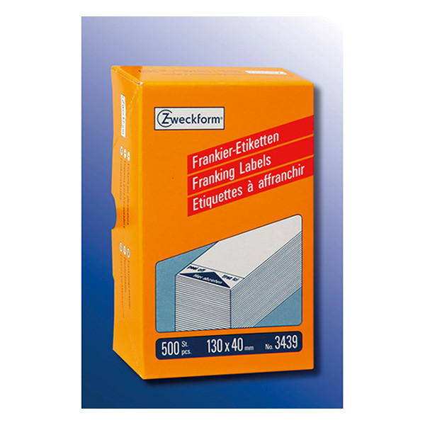 Avery Zweckform 3439 frankeeretiketten 130 x 40 mm wit (500 etiketten) 3439 212222 - 1