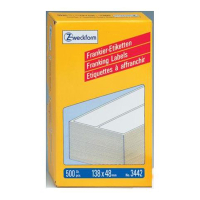 Avery Zweckform 3442 frankeeretiketten 138 x 48 mm wit (500 etiketten) 3442 212234